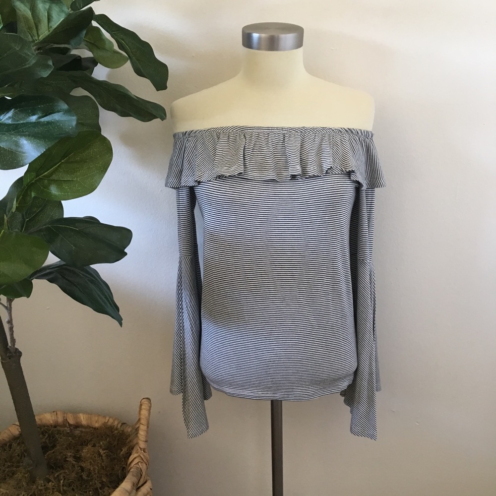 Off the Shoulder Striped Top